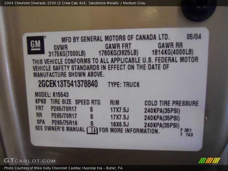 Sandstone Metallic / Medium Gray 2004 Chevrolet Silverado 1500 LS Crew Cab 4x4
