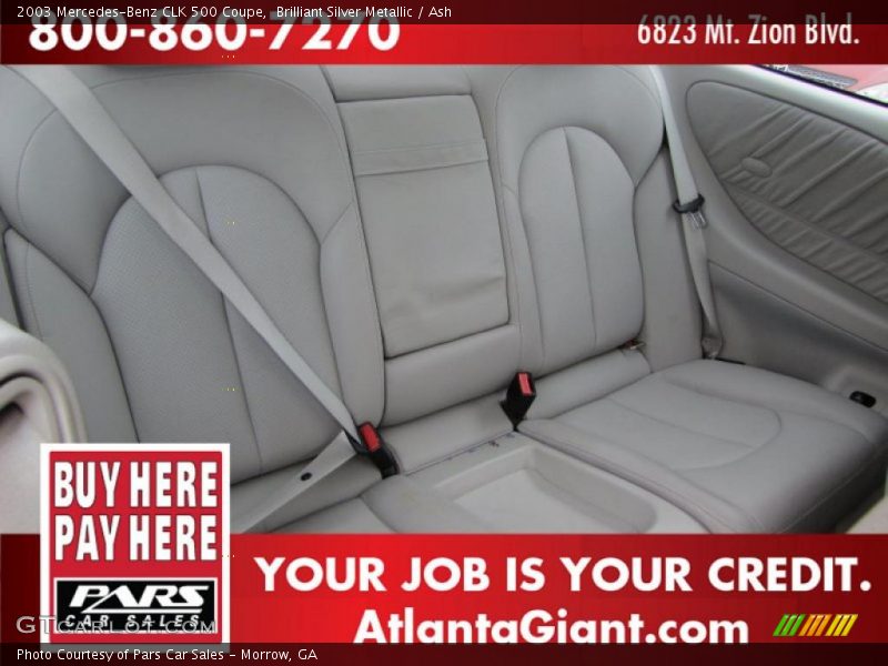 Brilliant Silver Metallic / Ash 2003 Mercedes-Benz CLK 500 Coupe
