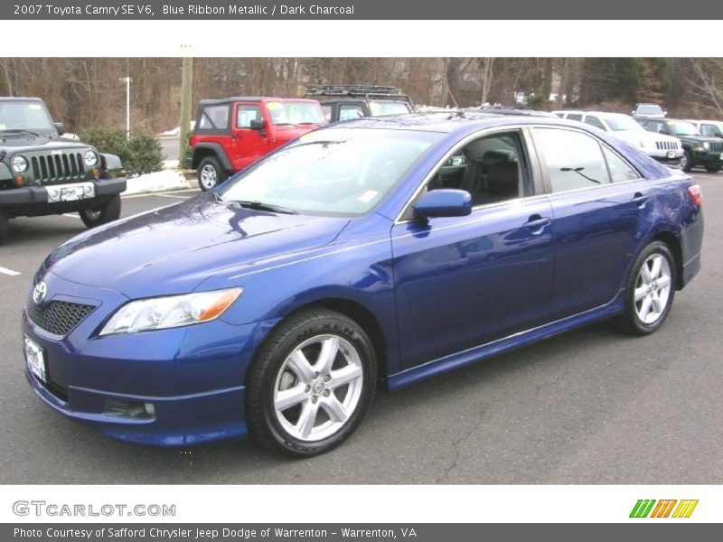 Blue Ribbon Metallic / Dark Charcoal 2007 Toyota Camry SE V6