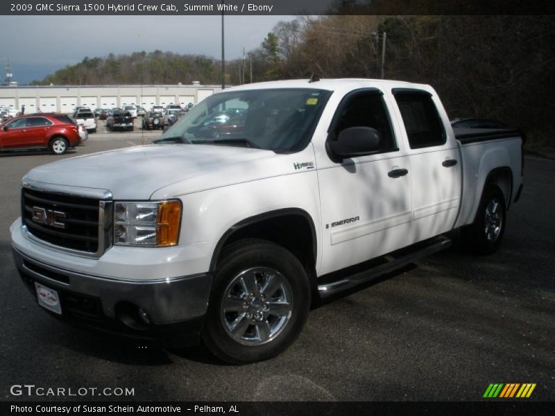 Summit White / Ebony 2009 GMC Sierra 1500 Hybrid Crew Cab