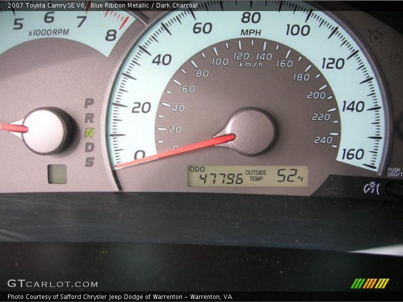 Blue Ribbon Metallic / Dark Charcoal 2007 Toyota Camry SE V6