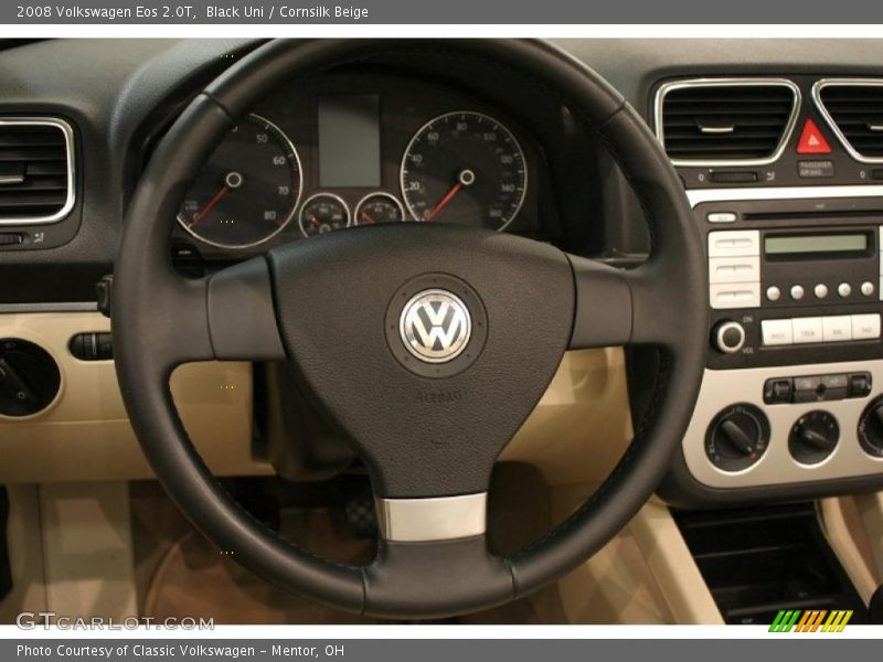 Black Uni / Cornsilk Beige 2008 Volkswagen Eos 2.0T