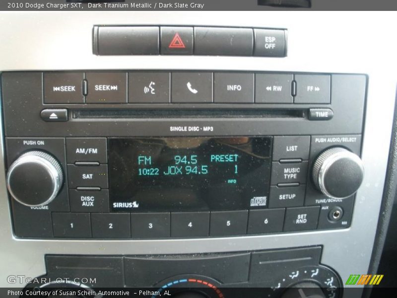 Dark Titanium Metallic / Dark Slate Gray 2010 Dodge Charger SXT