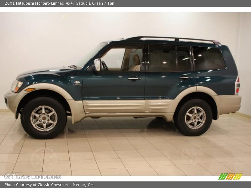 Sequoia Green / Tan 2001 Mitsubishi Montero Limited 4x4