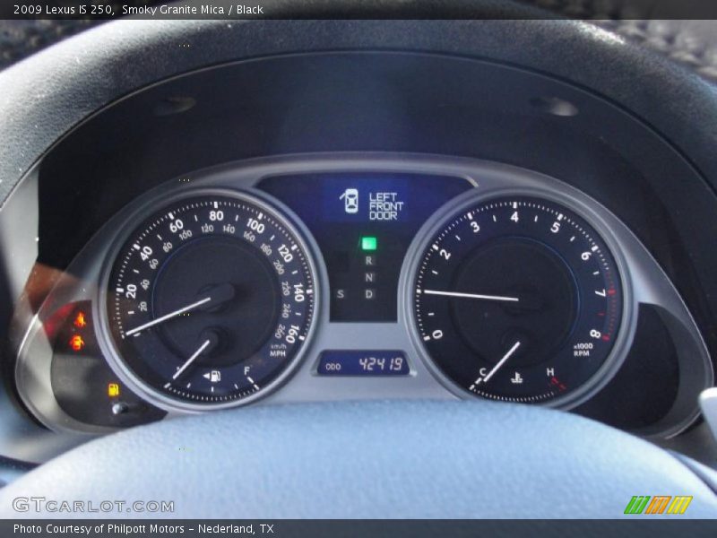 Smoky Granite Mica / Black 2009 Lexus IS 250