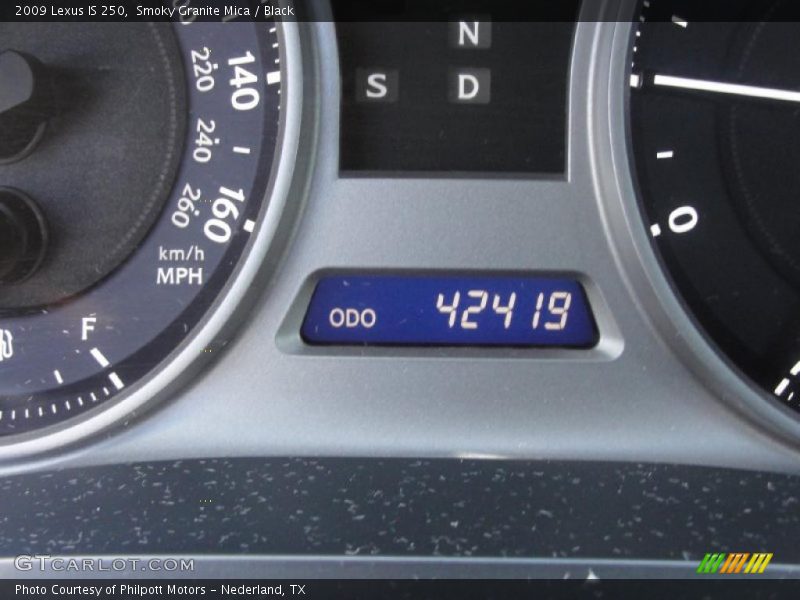 Smoky Granite Mica / Black 2009 Lexus IS 250