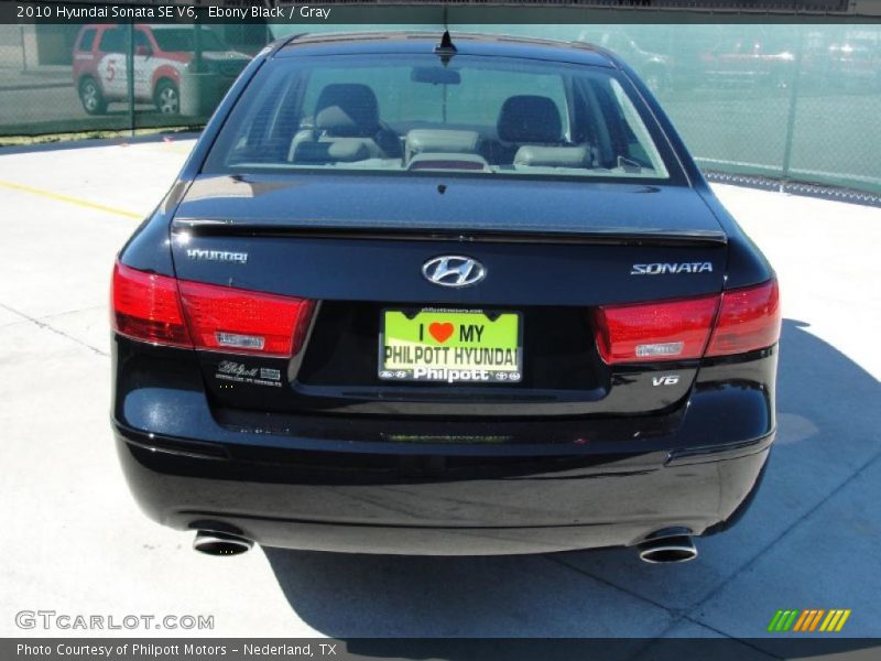 Ebony Black / Gray 2010 Hyundai Sonata SE V6