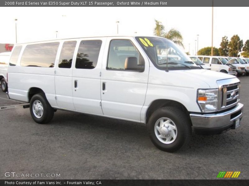 Oxford White / Medium Flint 2008 Ford E Series Van E350 Super Duty XLT 15 Passenger