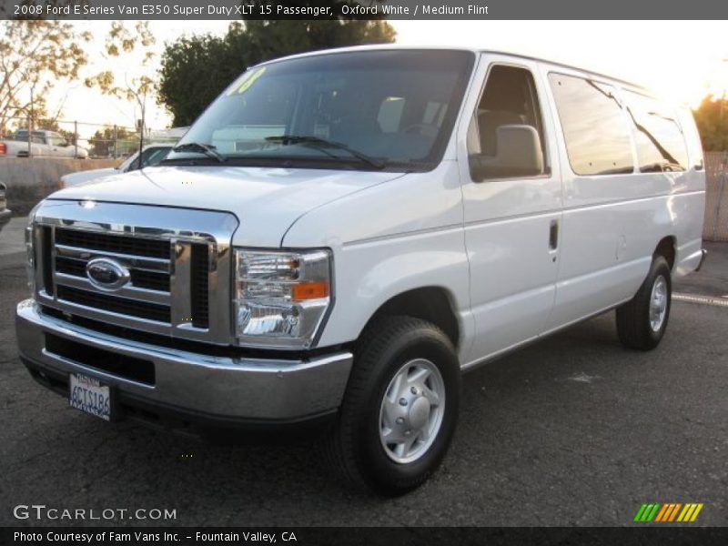 Oxford White / Medium Flint 2008 Ford E Series Van E350 Super Duty XLT 15 Passenger