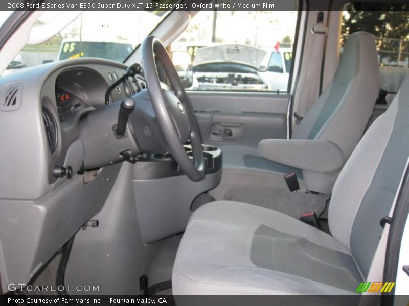 Oxford White / Medium Flint 2008 Ford E Series Van E350 Super Duty XLT 15 Passenger
