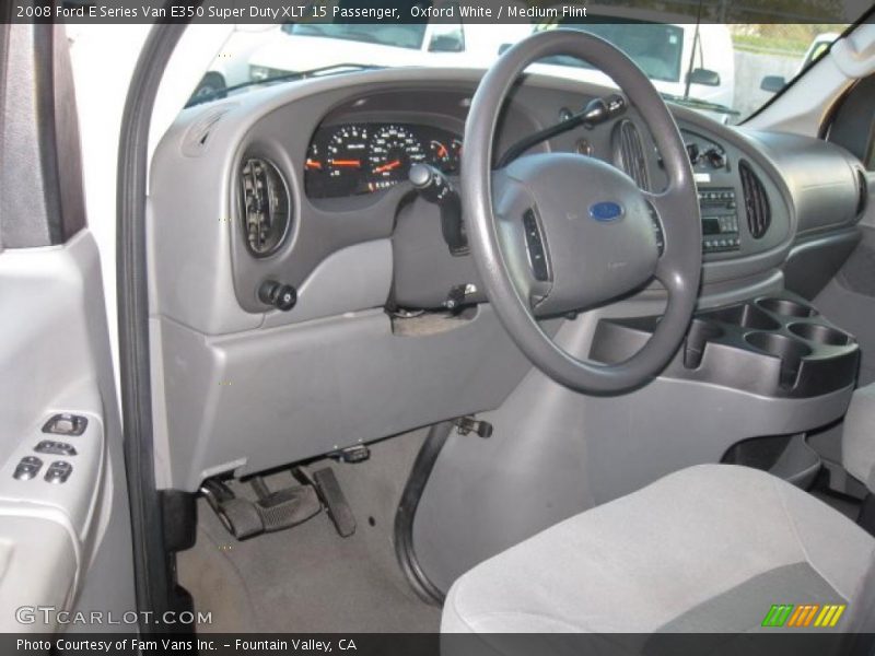 Oxford White / Medium Flint 2008 Ford E Series Van E350 Super Duty XLT 15 Passenger