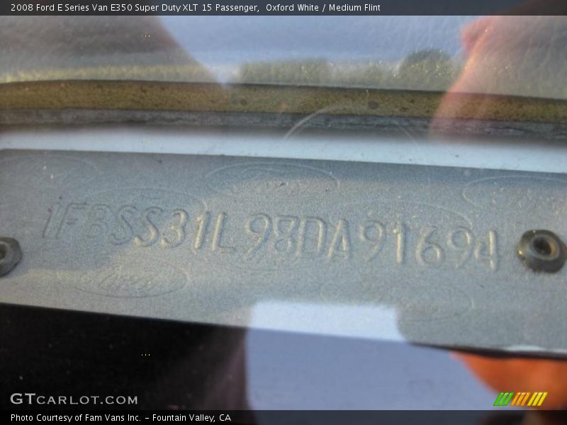 Oxford White / Medium Flint 2008 Ford E Series Van E350 Super Duty XLT 15 Passenger