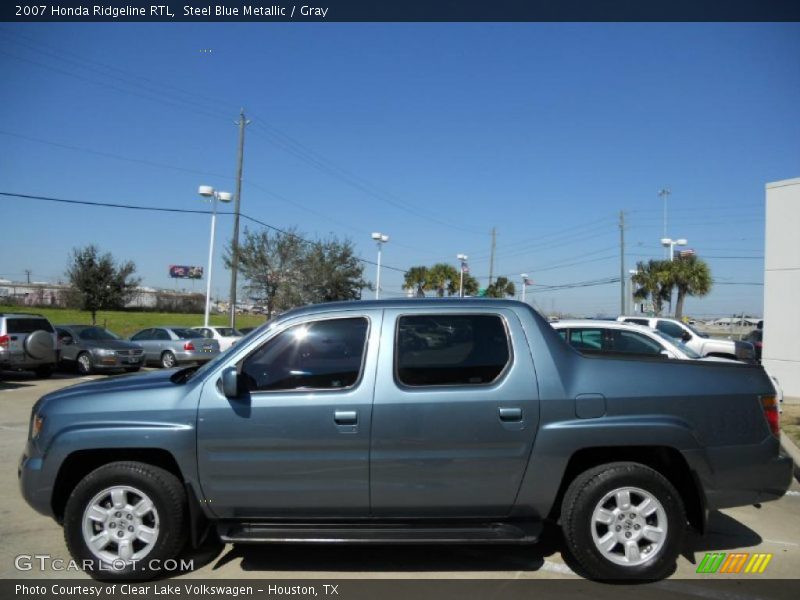 Steel Blue Metallic / Gray 2007 Honda Ridgeline RTL