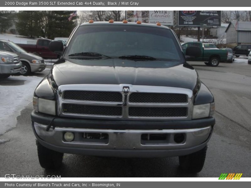 Black / Mist Gray 2000 Dodge Ram 3500 SLT Extended Cab 4x4 Dually