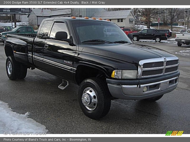 Black / Mist Gray 2000 Dodge Ram 3500 SLT Extended Cab 4x4 Dually