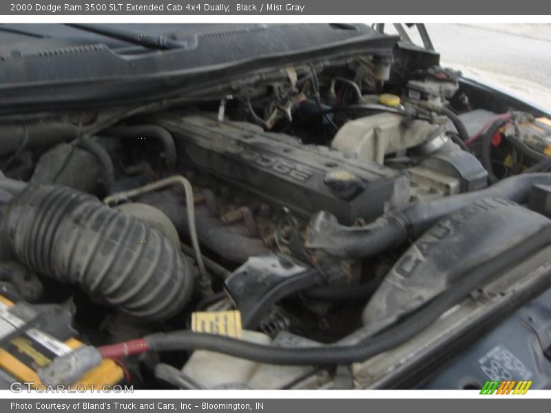 Black / Mist Gray 2000 Dodge Ram 3500 SLT Extended Cab 4x4 Dually