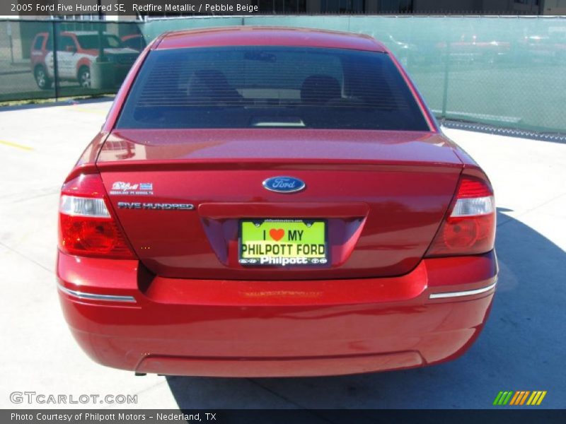 Redfire Metallic / Pebble Beige 2005 Ford Five Hundred SE
