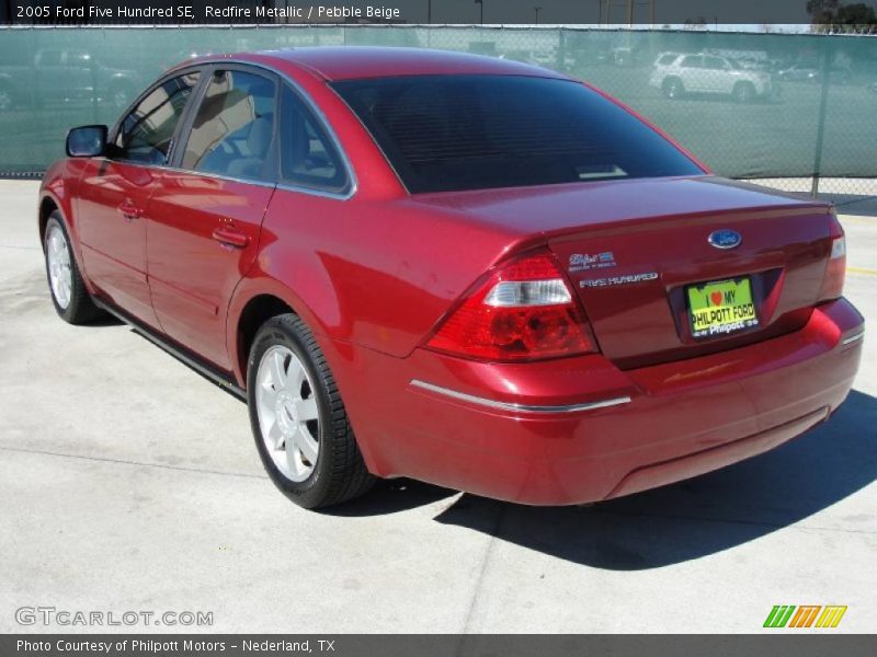 Redfire Metallic / Pebble Beige 2005 Ford Five Hundred SE