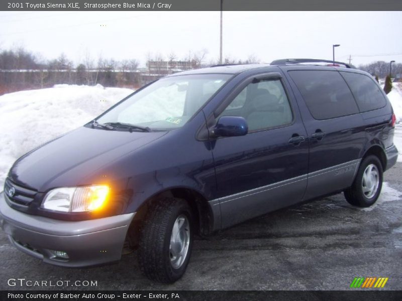 Stratosphere Blue Mica / Gray 2001 Toyota Sienna XLE