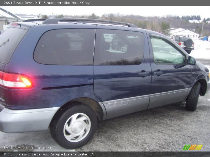 Stratosphere Blue Mica / Gray 2001 Toyota Sienna XLE