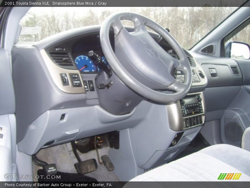 Stratosphere Blue Mica / Gray 2001 Toyota Sienna XLE