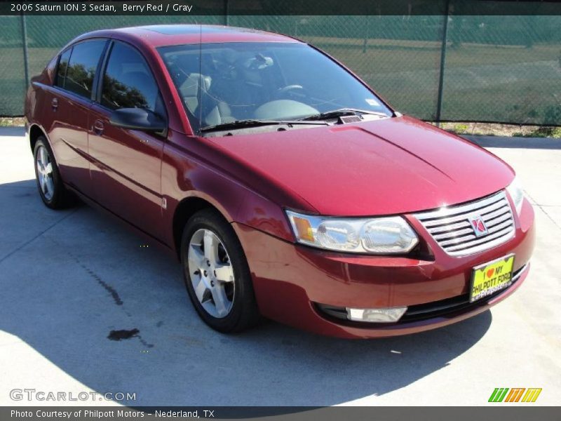 Berry Red / Gray 2006 Saturn ION 3 Sedan