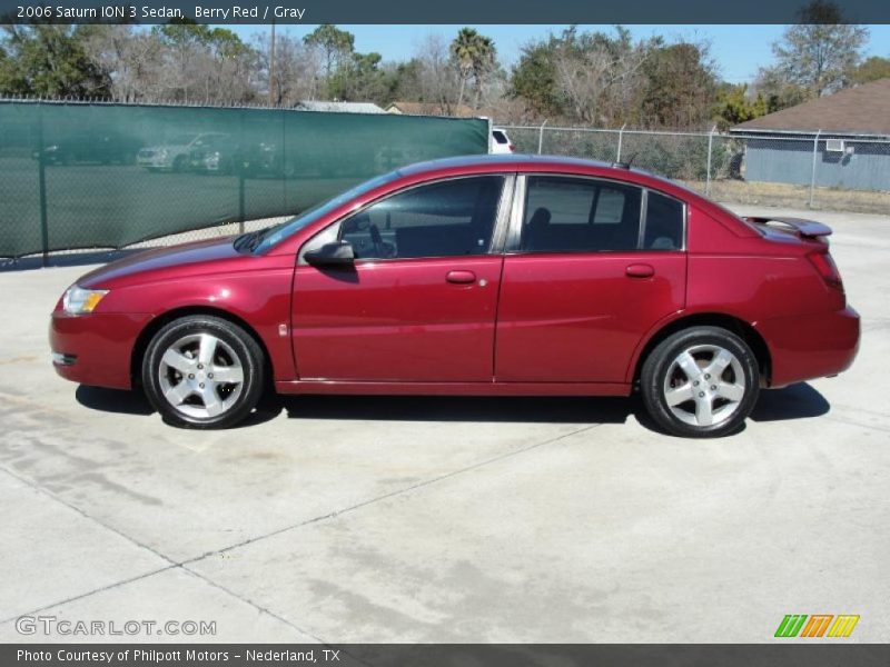 Berry Red / Gray 2006 Saturn ION 3 Sedan