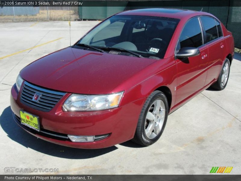 Berry Red / Gray 2006 Saturn ION 3 Sedan
