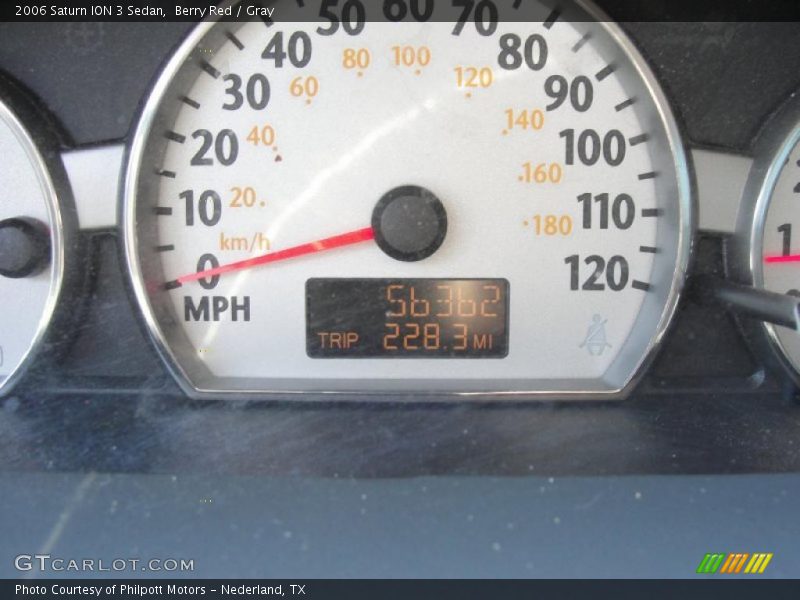 Berry Red / Gray 2006 Saturn ION 3 Sedan