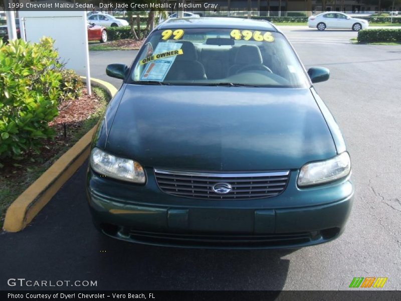 Dark Jade Green Metallic / Medium Gray 1999 Chevrolet Malibu Sedan