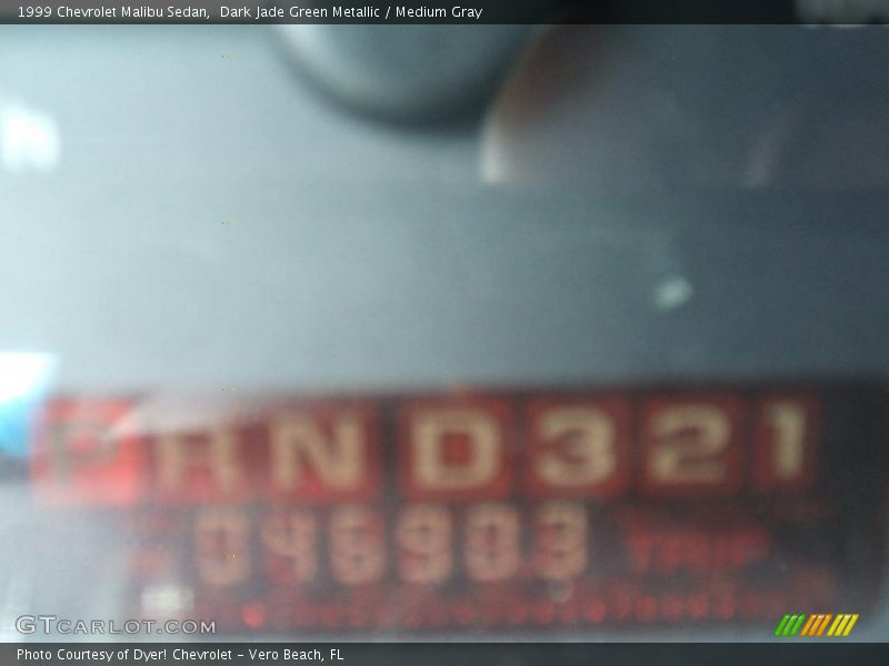 Dark Jade Green Metallic / Medium Gray 1999 Chevrolet Malibu Sedan