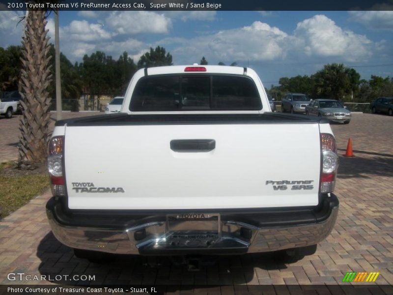 Super White / Sand Beige 2010 Toyota Tacoma V6 PreRunner Access Cab