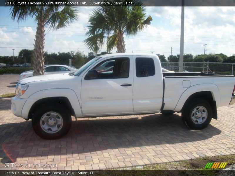 Super White / Sand Beige 2010 Toyota Tacoma V6 PreRunner Access Cab