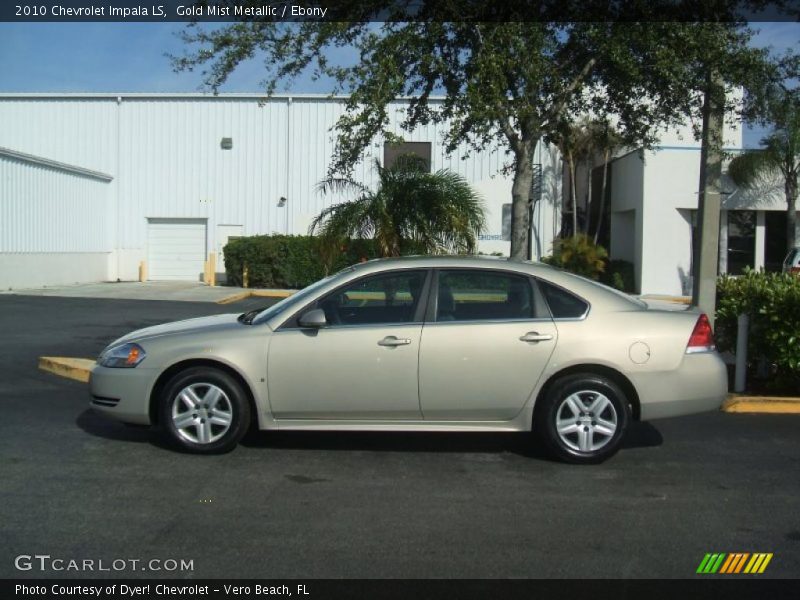Gold Mist Metallic / Ebony 2010 Chevrolet Impala LS