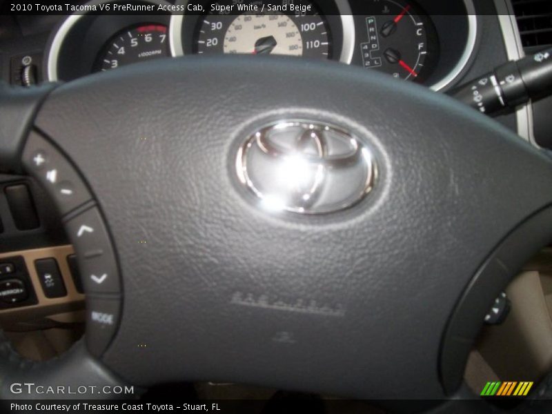 Super White / Sand Beige 2010 Toyota Tacoma V6 PreRunner Access Cab