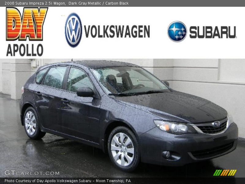 Dark Gray Metallic / Carbon Black 2008 Subaru Impreza 2.5i Wagon