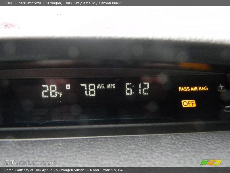 Dark Gray Metallic / Carbon Black 2008 Subaru Impreza 2.5i Wagon