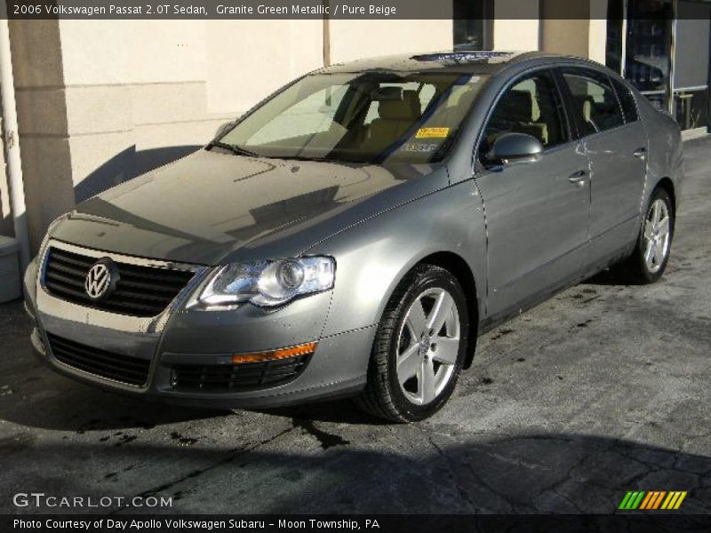 Granite Green Metallic / Pure Beige 2006 Volkswagen Passat 2.0T Sedan