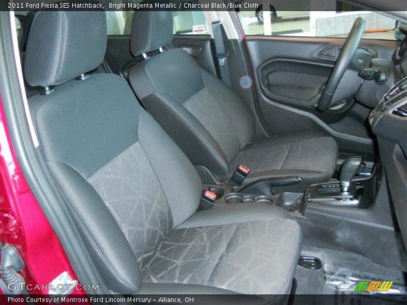 Bright Magenta Metallic / Charcoal Black/Blue Cloth 2011 Ford Fiesta SES Hatchback