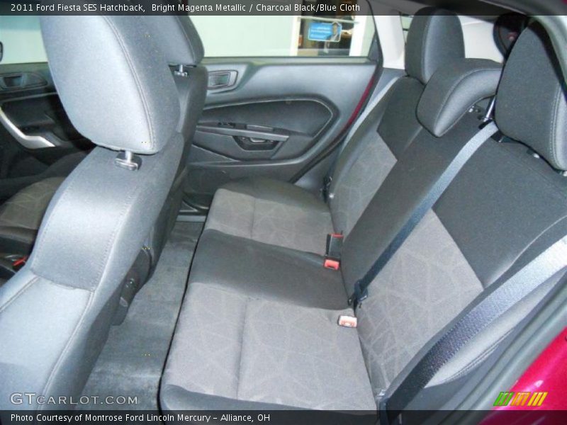Bright Magenta Metallic / Charcoal Black/Blue Cloth 2011 Ford Fiesta SES Hatchback