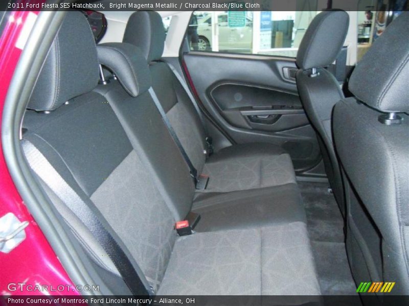 Bright Magenta Metallic / Charcoal Black/Blue Cloth 2011 Ford Fiesta SES Hatchback