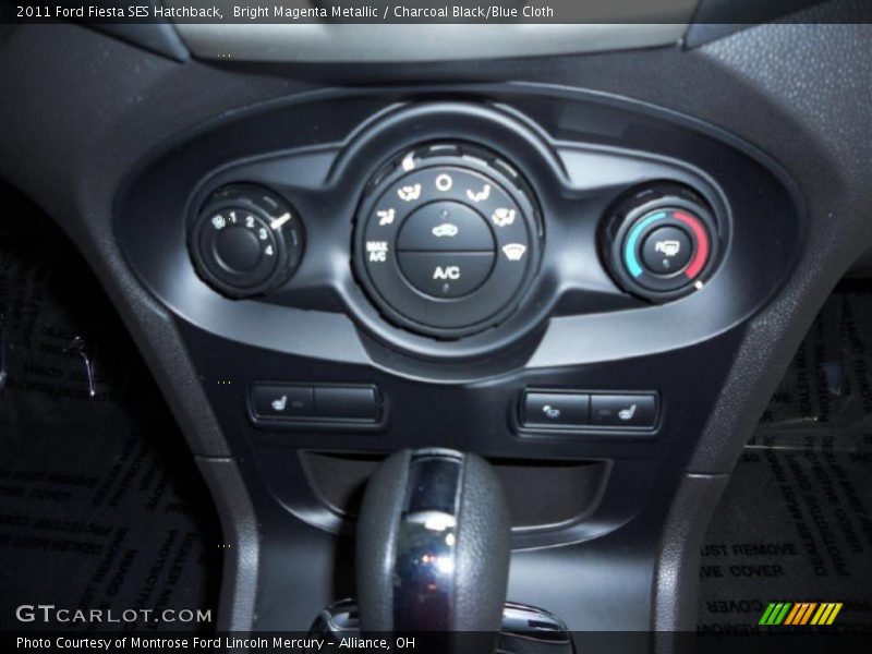 Bright Magenta Metallic / Charcoal Black/Blue Cloth 2011 Ford Fiesta SES Hatchback