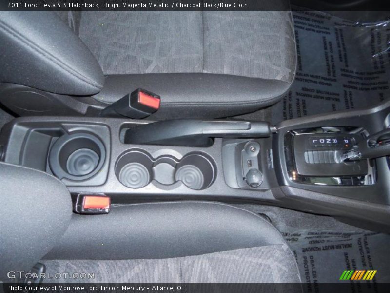 Bright Magenta Metallic / Charcoal Black/Blue Cloth 2011 Ford Fiesta SES Hatchback