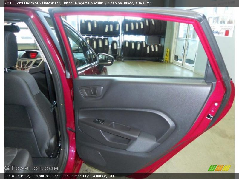 Bright Magenta Metallic / Charcoal Black/Blue Cloth 2011 Ford Fiesta SES Hatchback