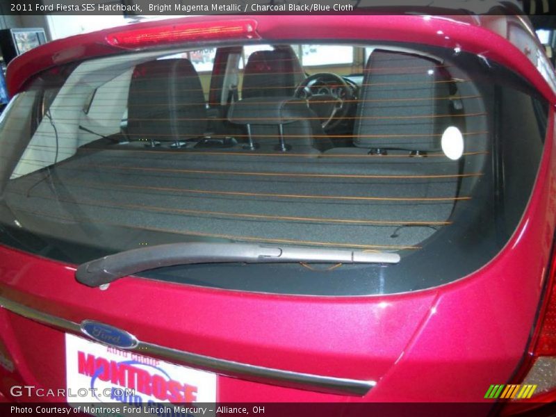 Bright Magenta Metallic / Charcoal Black/Blue Cloth 2011 Ford Fiesta SES Hatchback