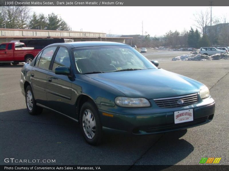 Dark Jade Green Metallic / Medum Gray 1998 Chevrolet Malibu Sedan