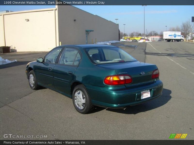 Dark Jade Green Metallic / Medum Gray 1998 Chevrolet Malibu Sedan