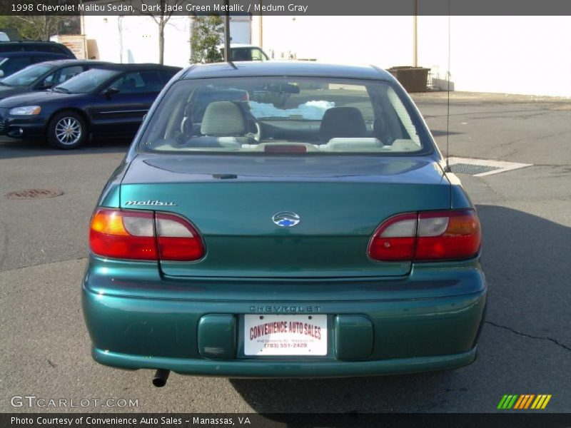 Dark Jade Green Metallic / Medum Gray 1998 Chevrolet Malibu Sedan
