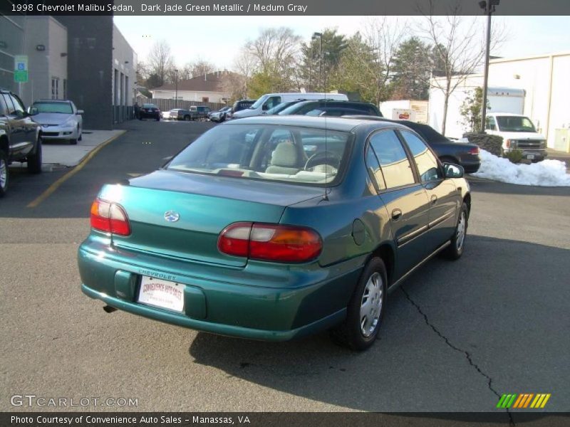 Dark Jade Green Metallic / Medum Gray 1998 Chevrolet Malibu Sedan