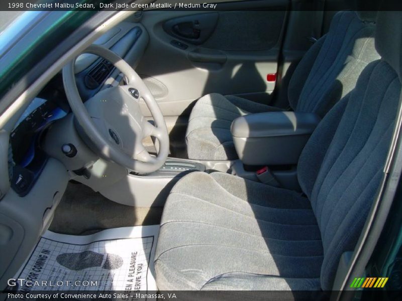 Dark Jade Green Metallic / Medum Gray 1998 Chevrolet Malibu Sedan
